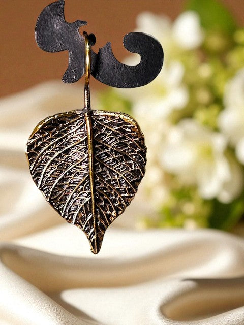 Vintage Indo-modern Leaf Earrings