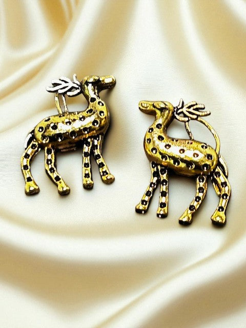 Vintage Indo-modern Deer Earrings