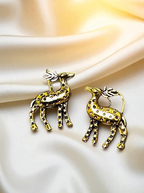 Vintage Indo-modern Deer Earrings