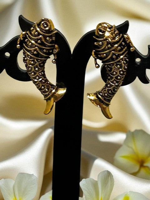 Vintage Indo-modern Fish Earrings