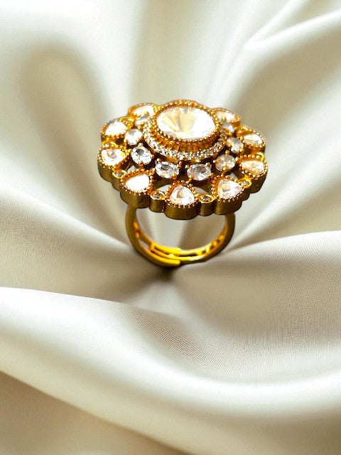 Arina Floral Gold Ring