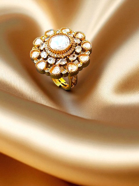 Arina Floral Gold Ring