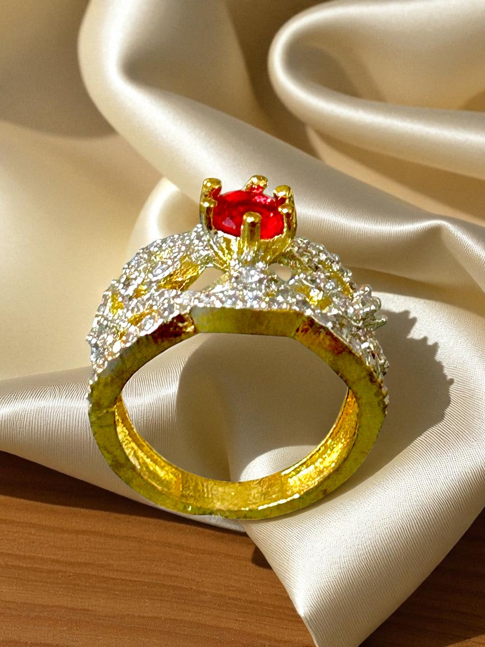 Lyna Ruby Gold Ring
