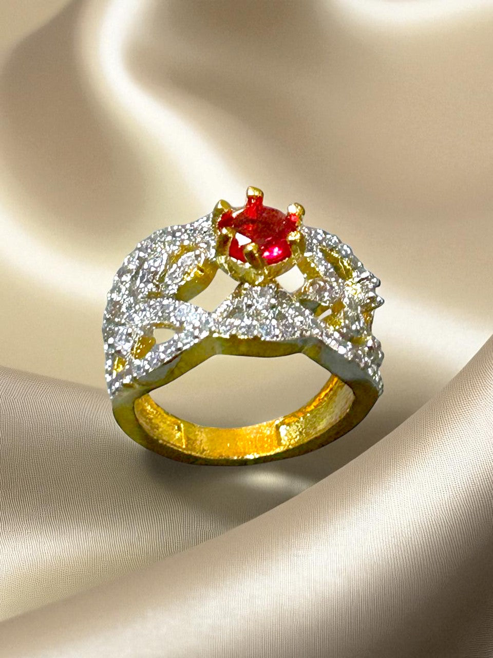 Lyna Ruby Gold Ring