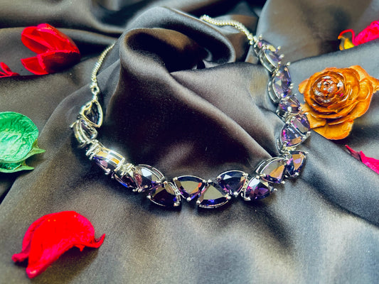Sonali purple necklace