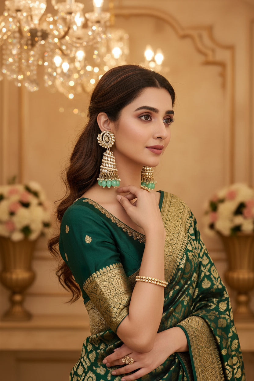 Zareen Aqua Jhumka