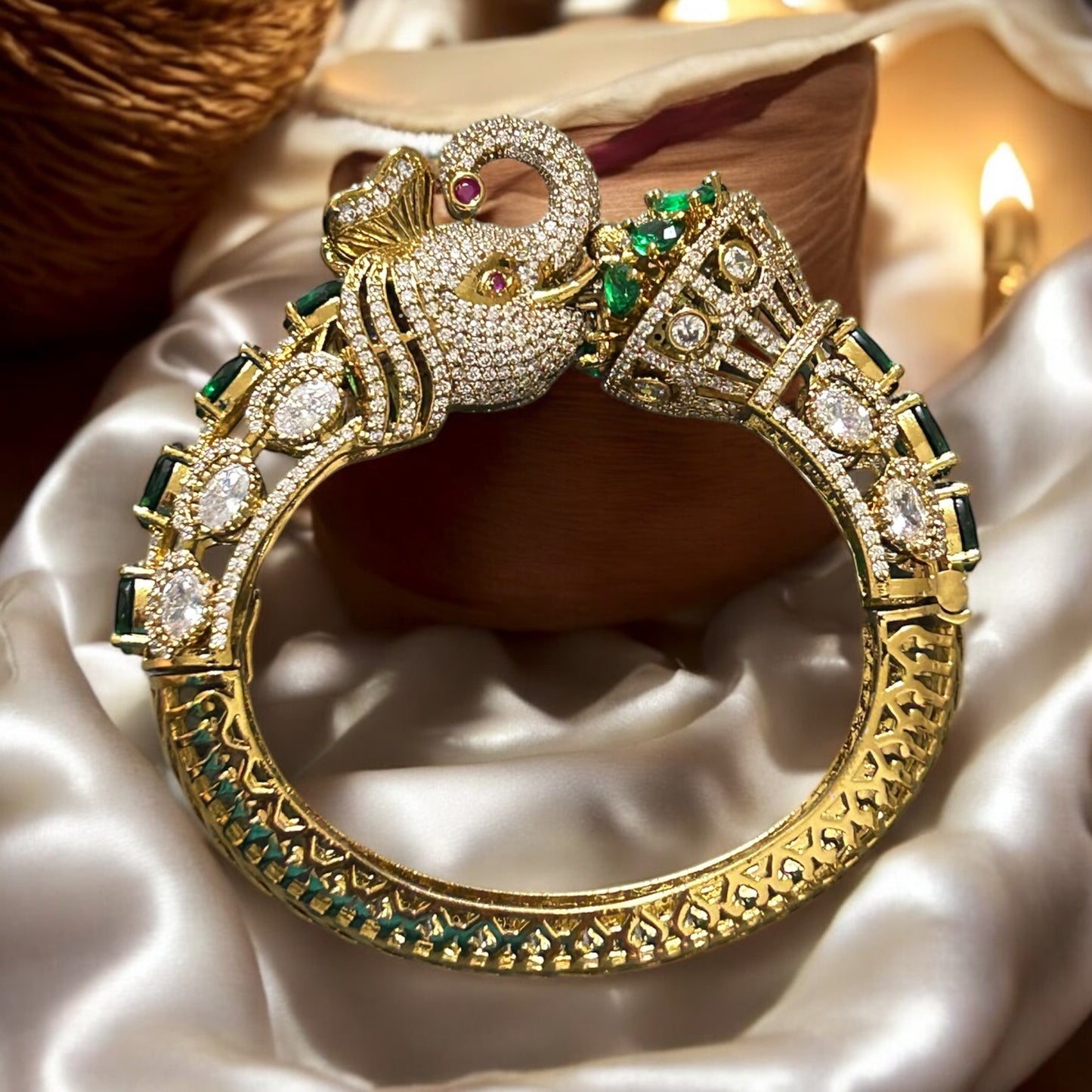 Majestic Green Elephant Bracelet