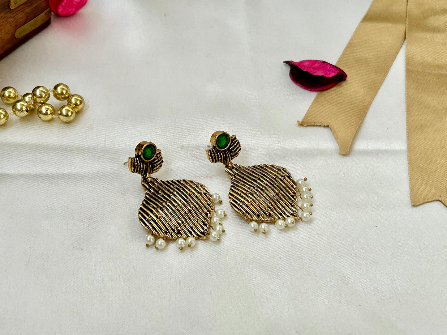 Aarav Green Earrings