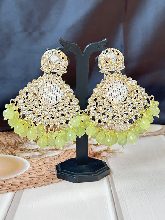 Arina Neon green Chandbali