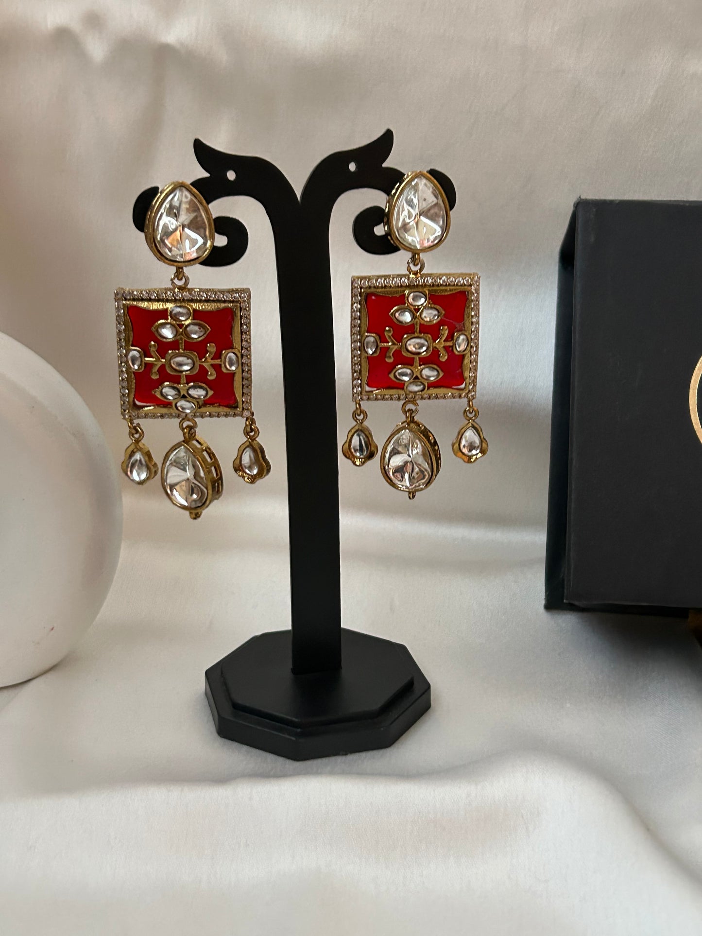Akrati ruby red necklace set.