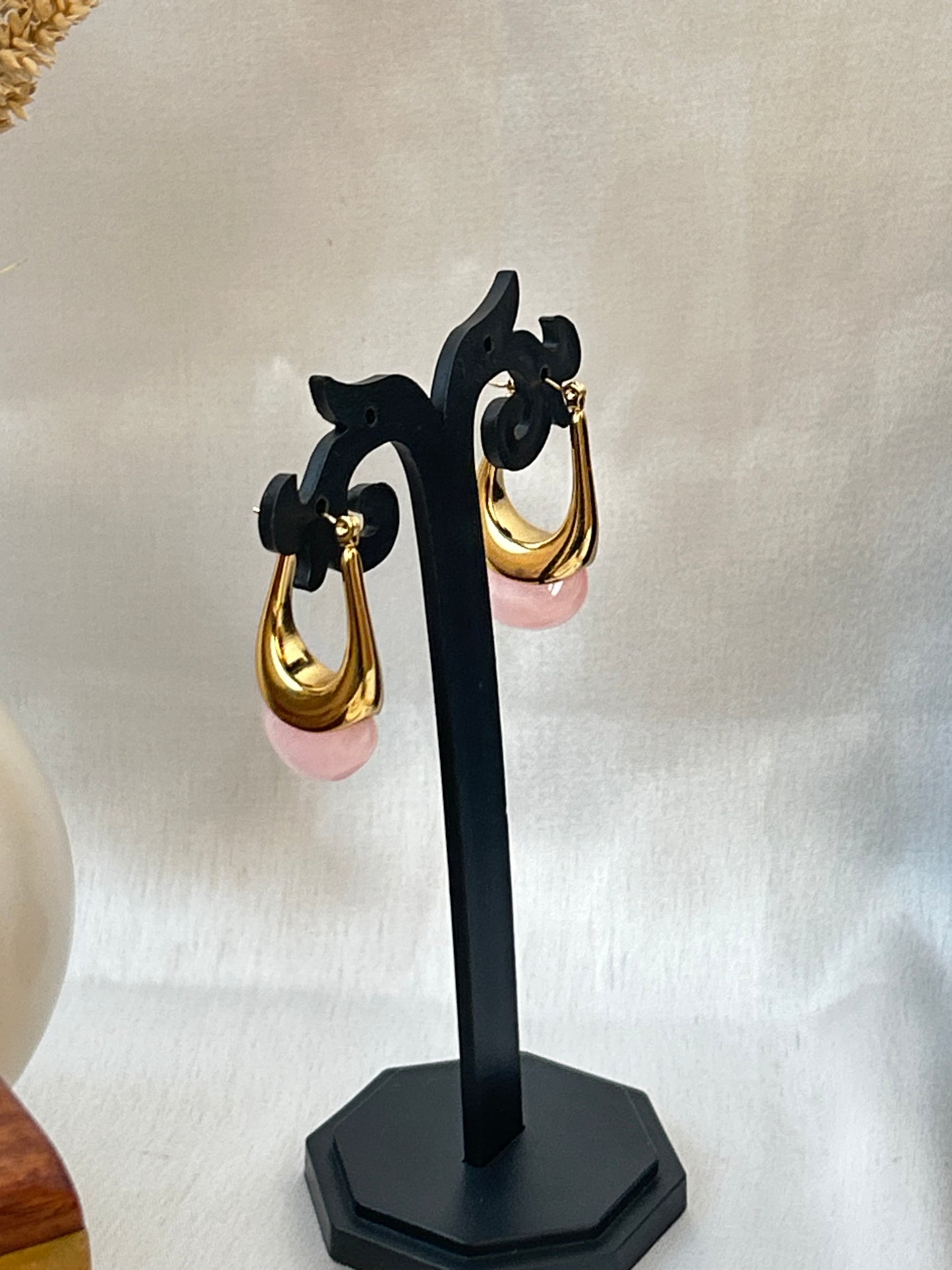 Celeste Charm  pink Hoops
