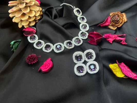 Alisha purple necklace