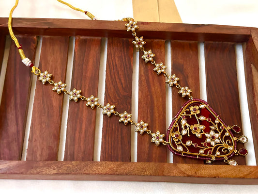 krishav Red necklaceset
