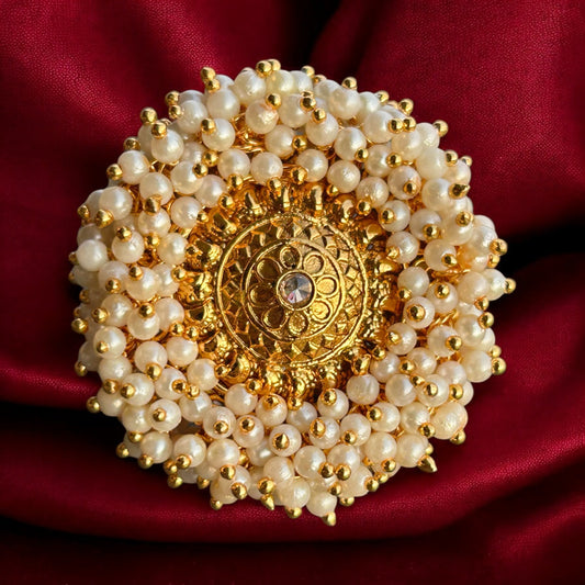 Royal Pearl Cluster Statement Ring
