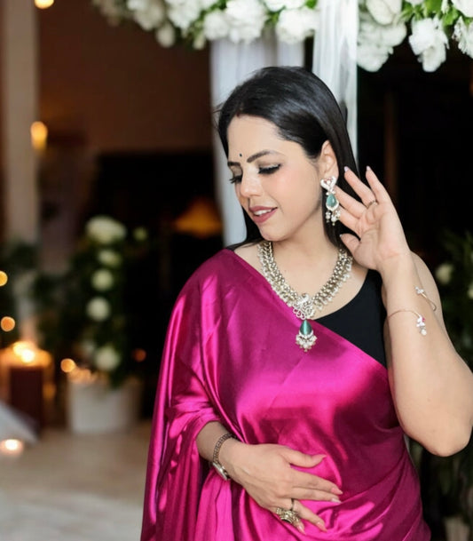 Arina sea green kundan necklaceset