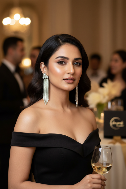 zainish silver earrings