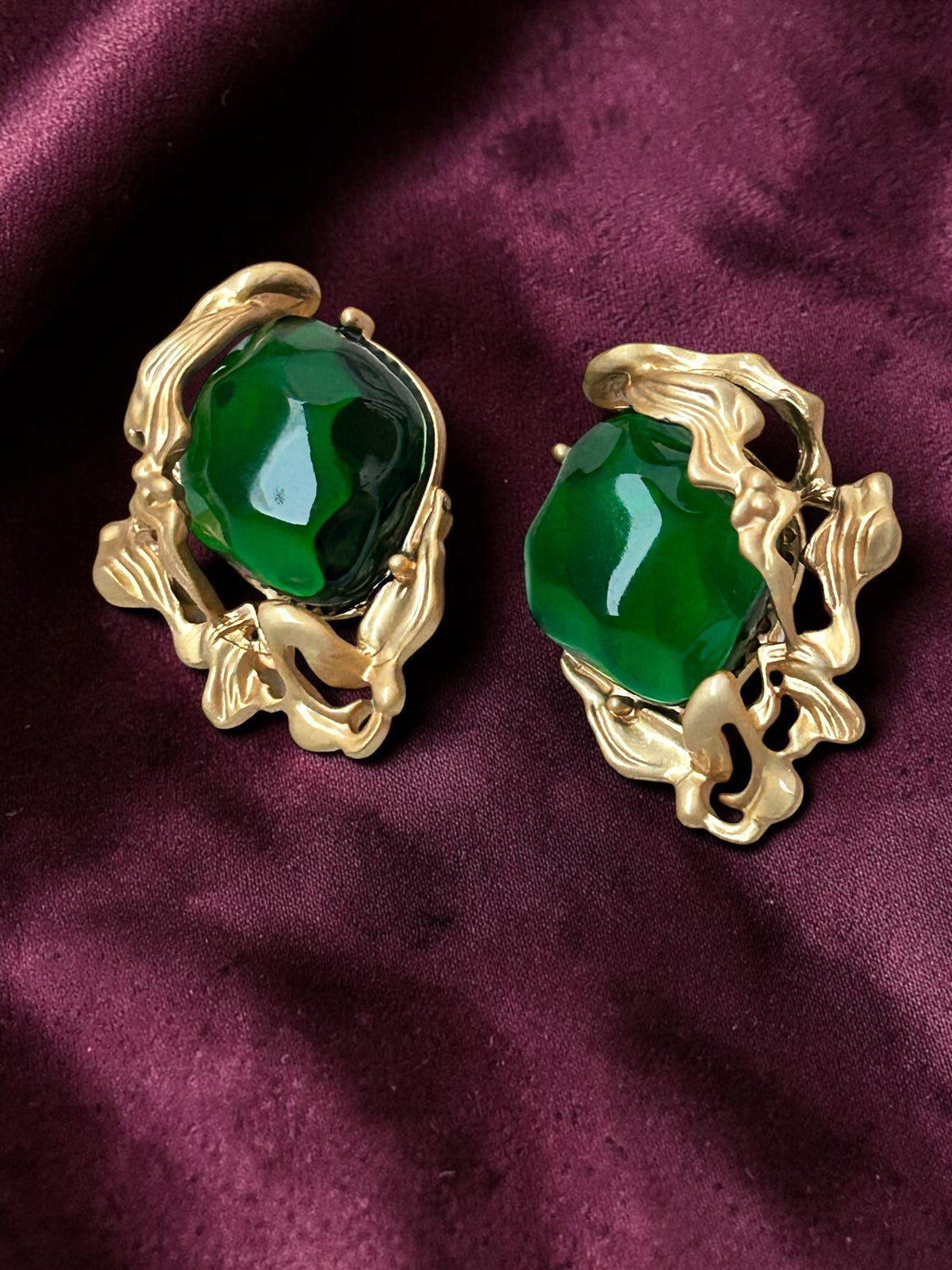 Emerald Aurelia Stud Earrings