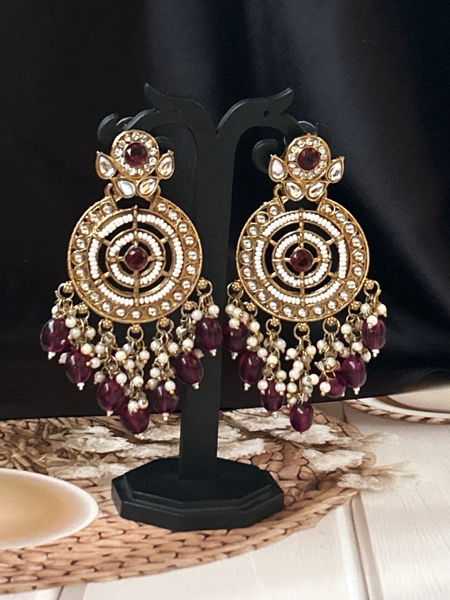 Sara rani pink  chandbalis
