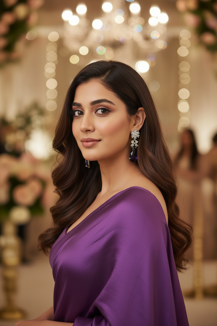 Akanksha  purple Earings