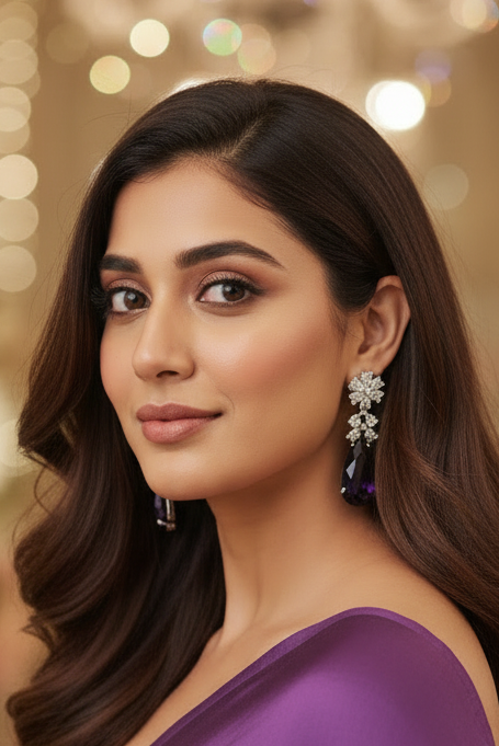Akanksha  purple Earings