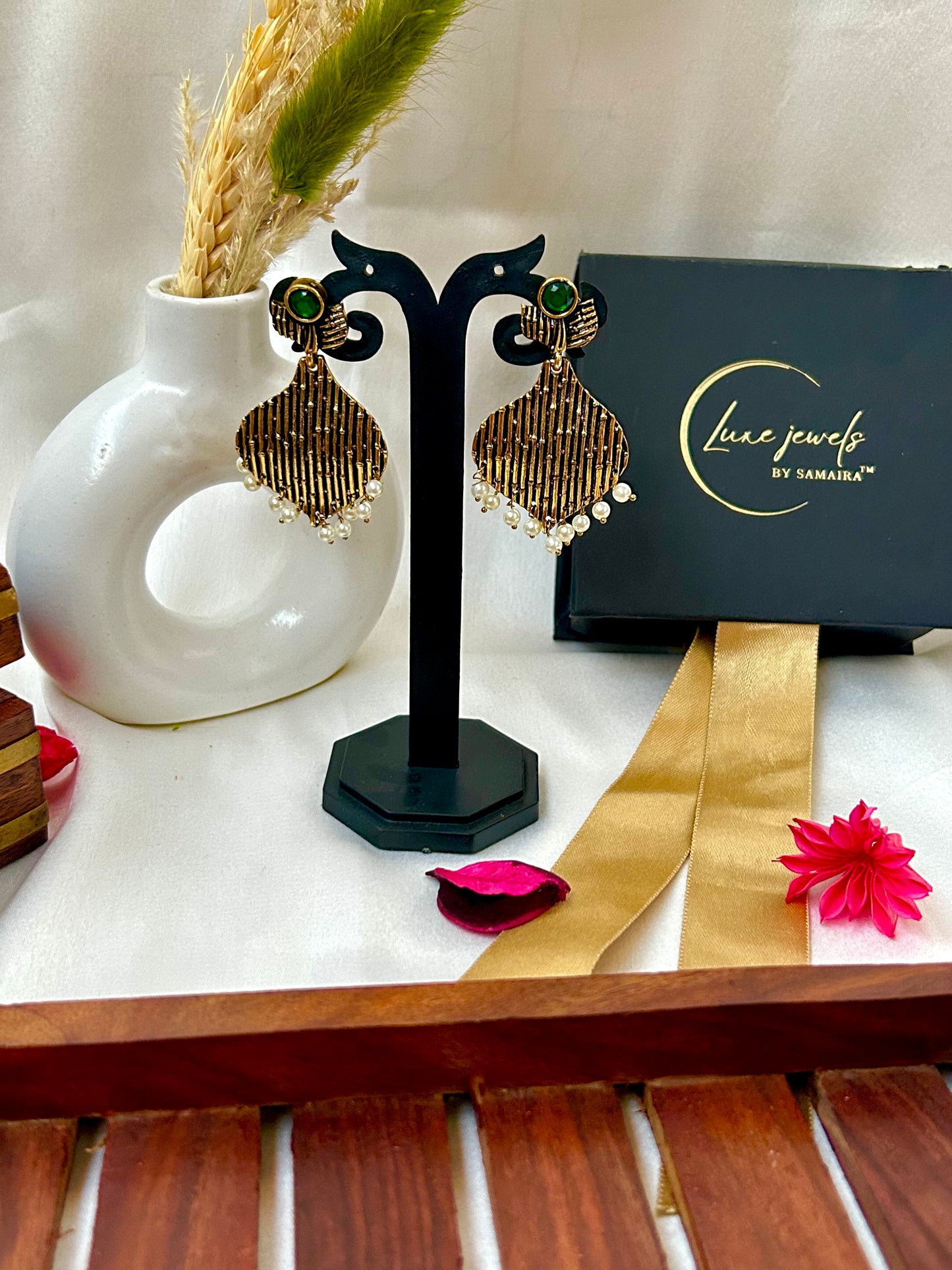 Aarav Green Earrings