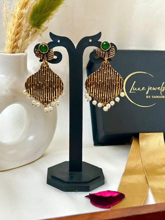 Aarav Green Earrings