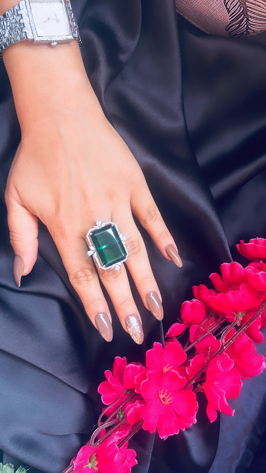 Alisha Emerald ring