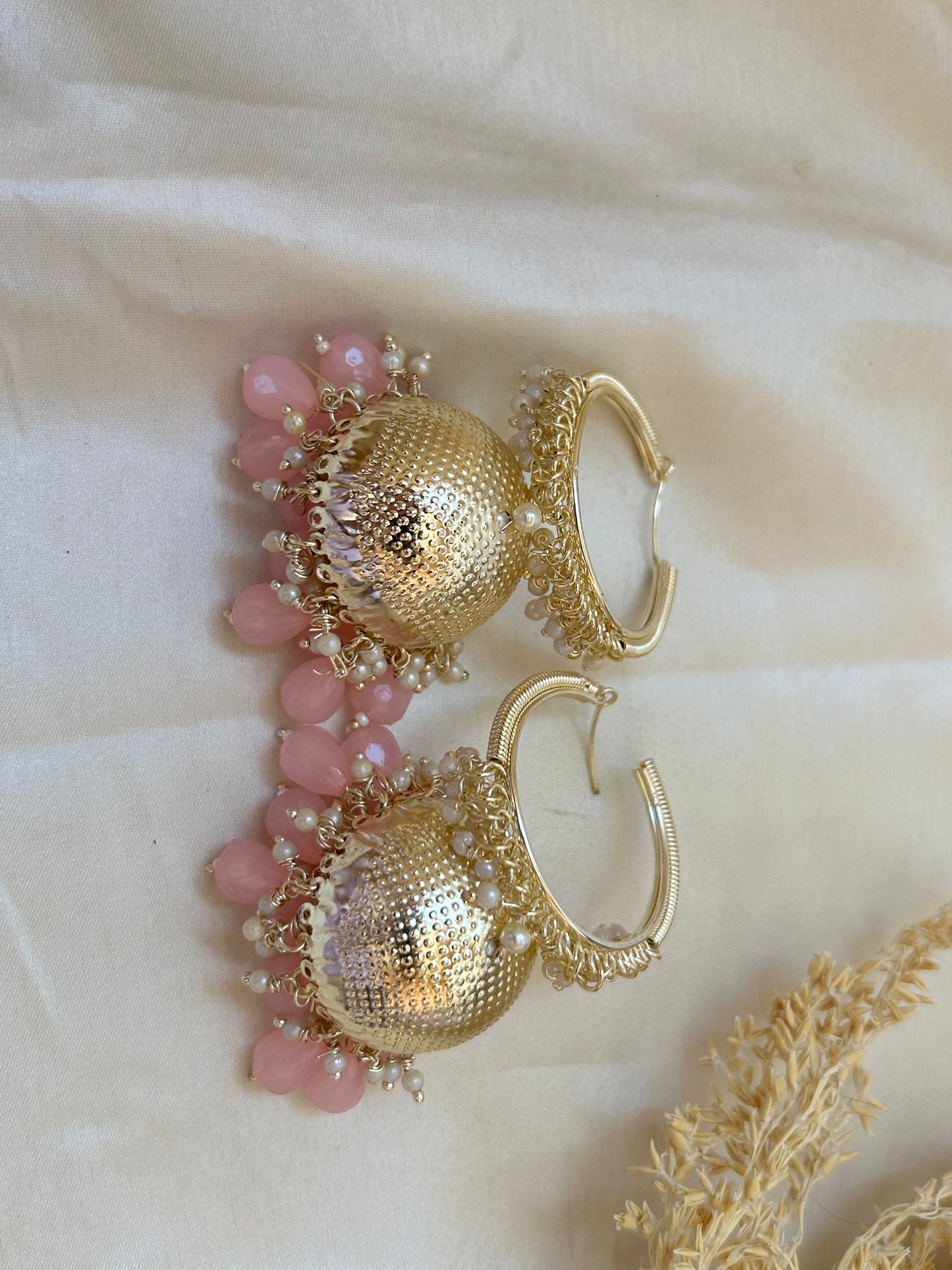 Classic pink jhumka