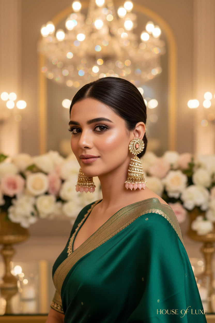 Zareen pink Jhumka