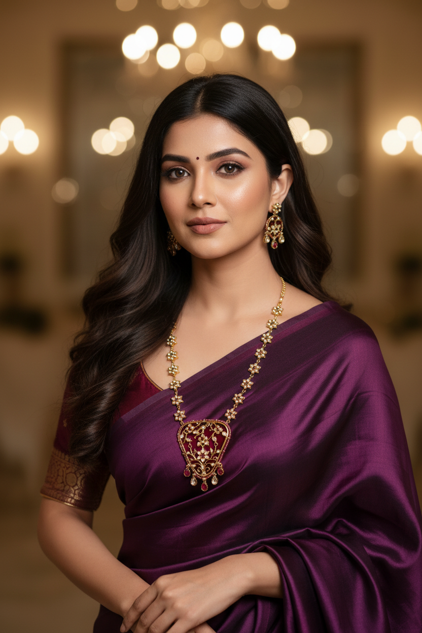 krishav Red necklaceset