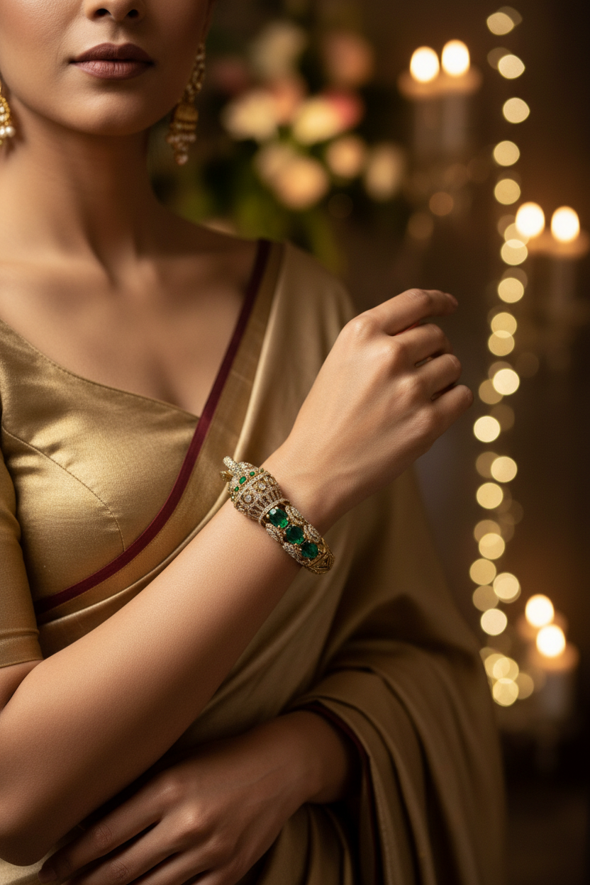 Majestic Green Elephant Bracelet