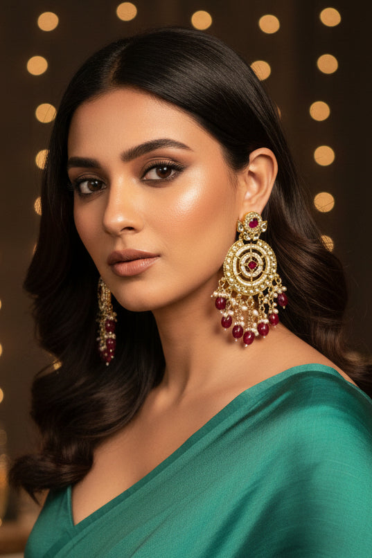Sara rani pink  chandbalis