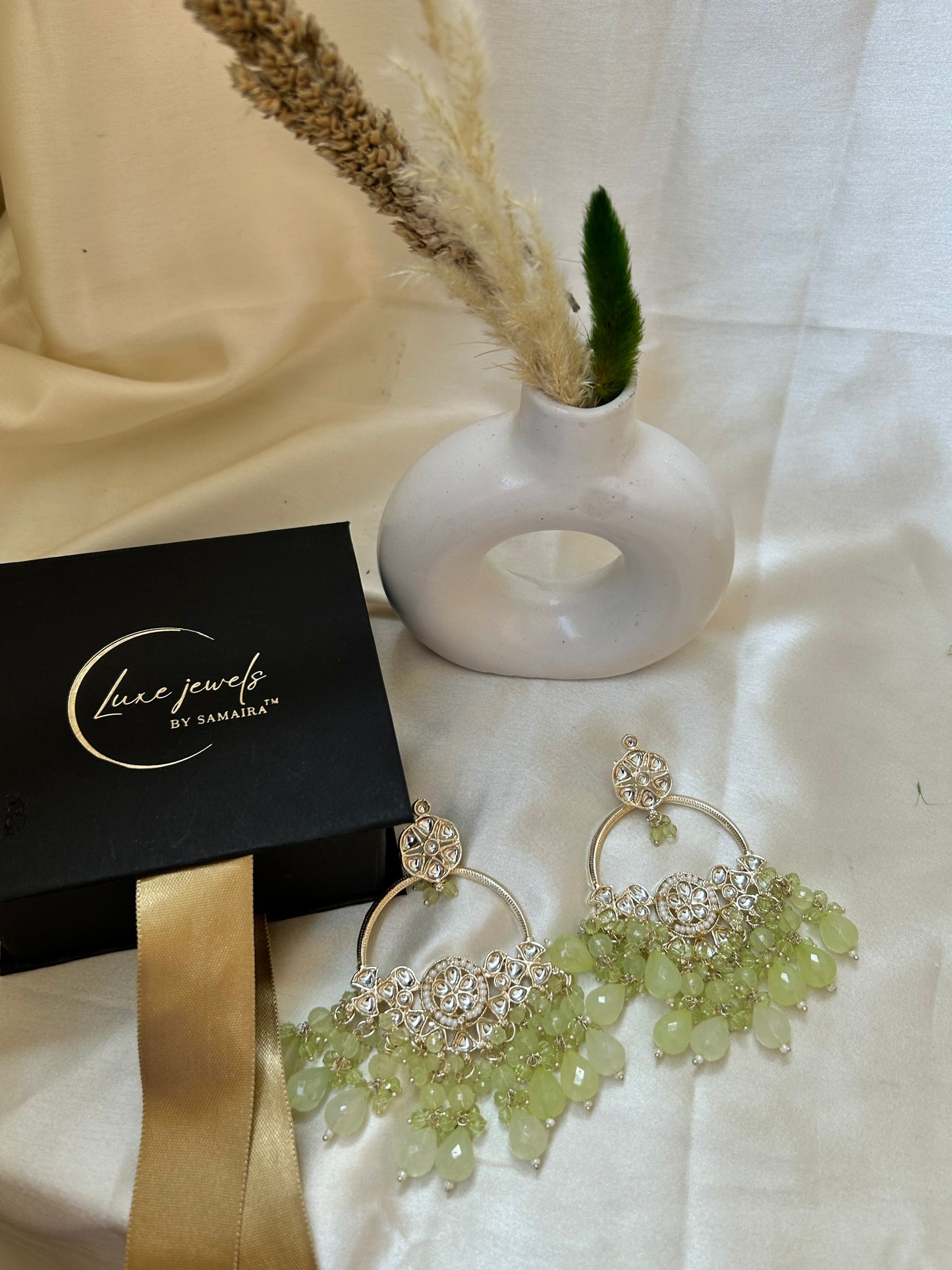 Heeral pista green  chanbali