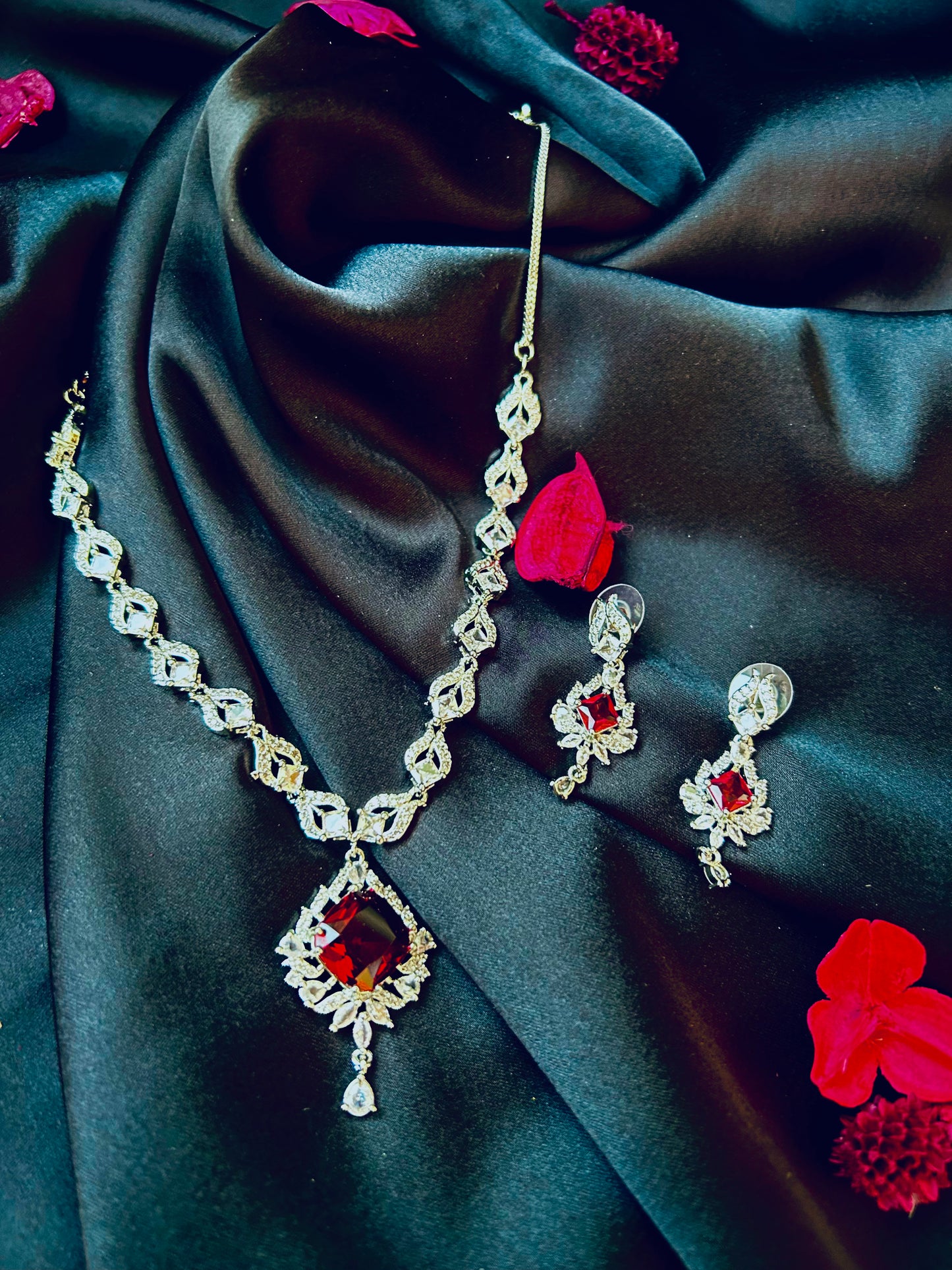 Deepti ruby necklace