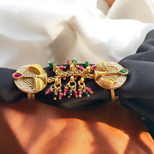 Royal Meenakari Dual Band Ring