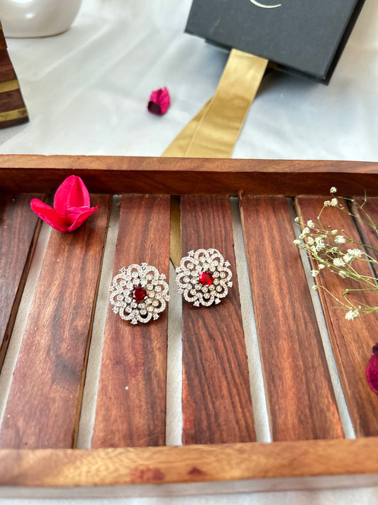 Nensi Ruby stud Earrings