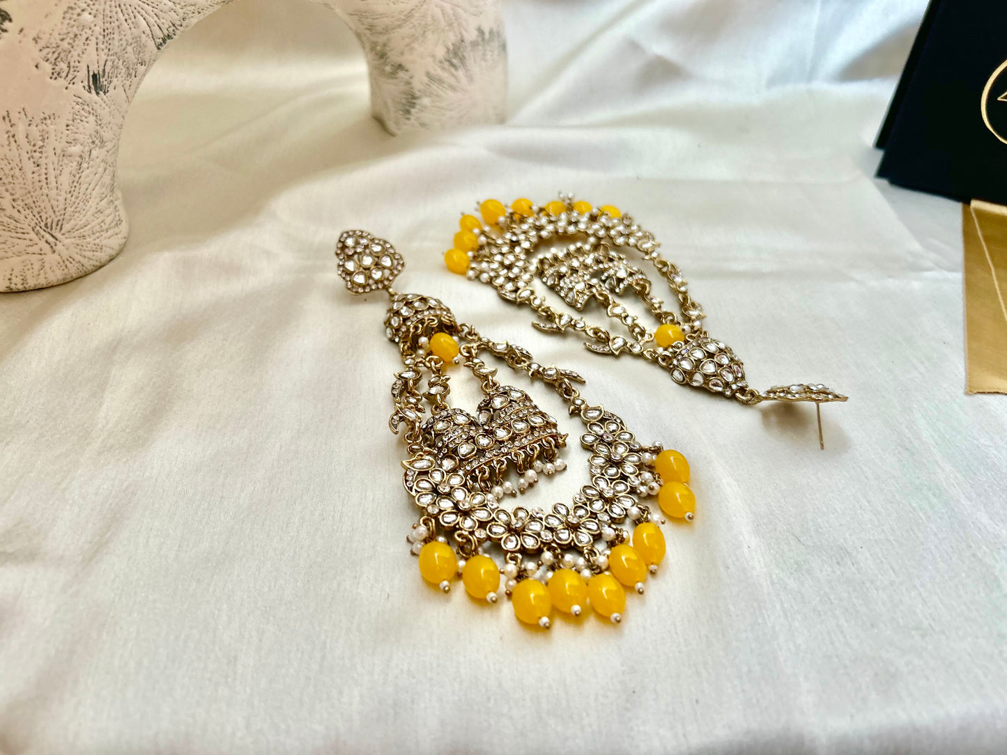 Aadhya yellow Chandbali