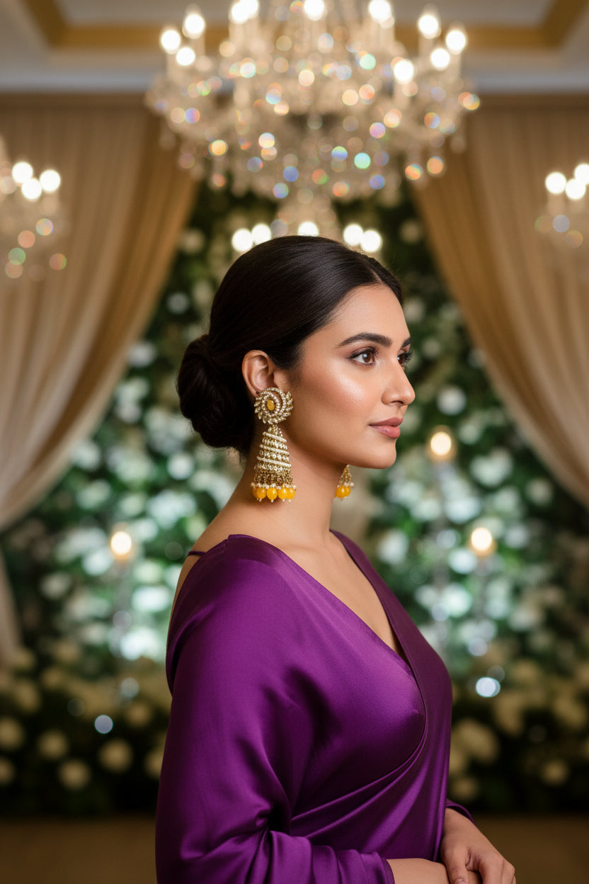 Zareen Yellow Jhumka