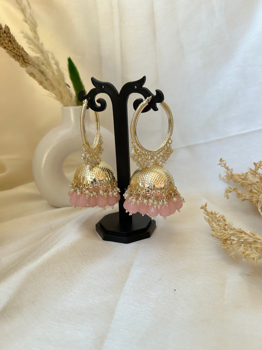 Classic pink jhumka