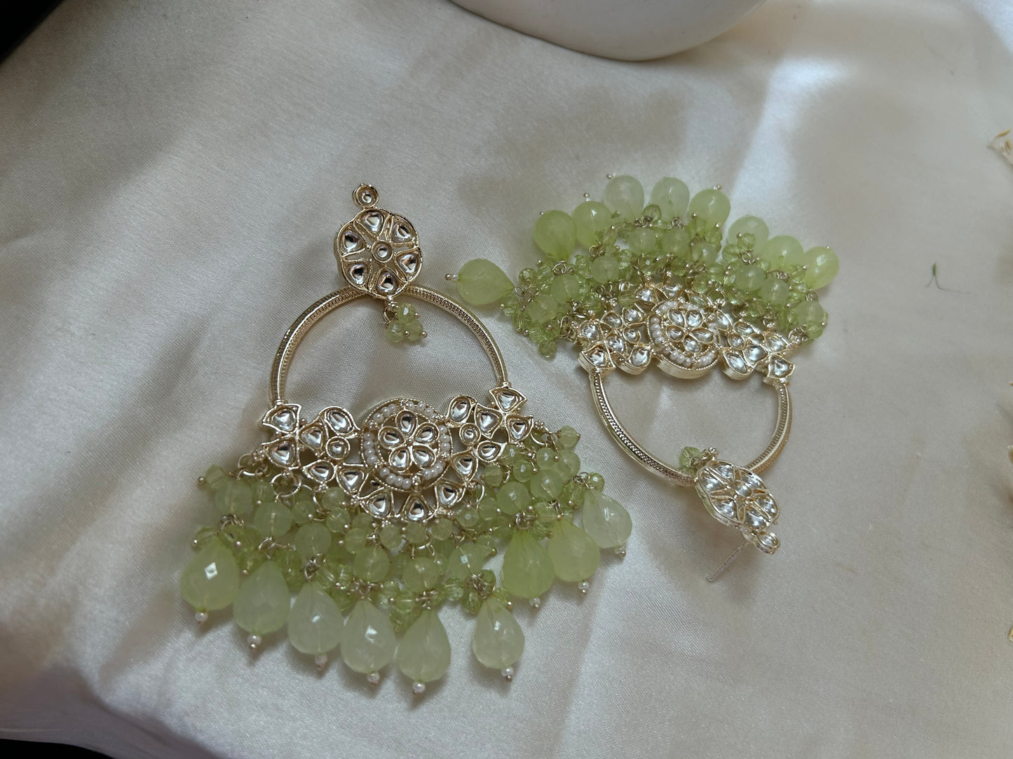 Heeral pista green  chanbali