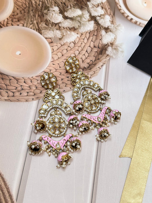 Bani pink chandbalis