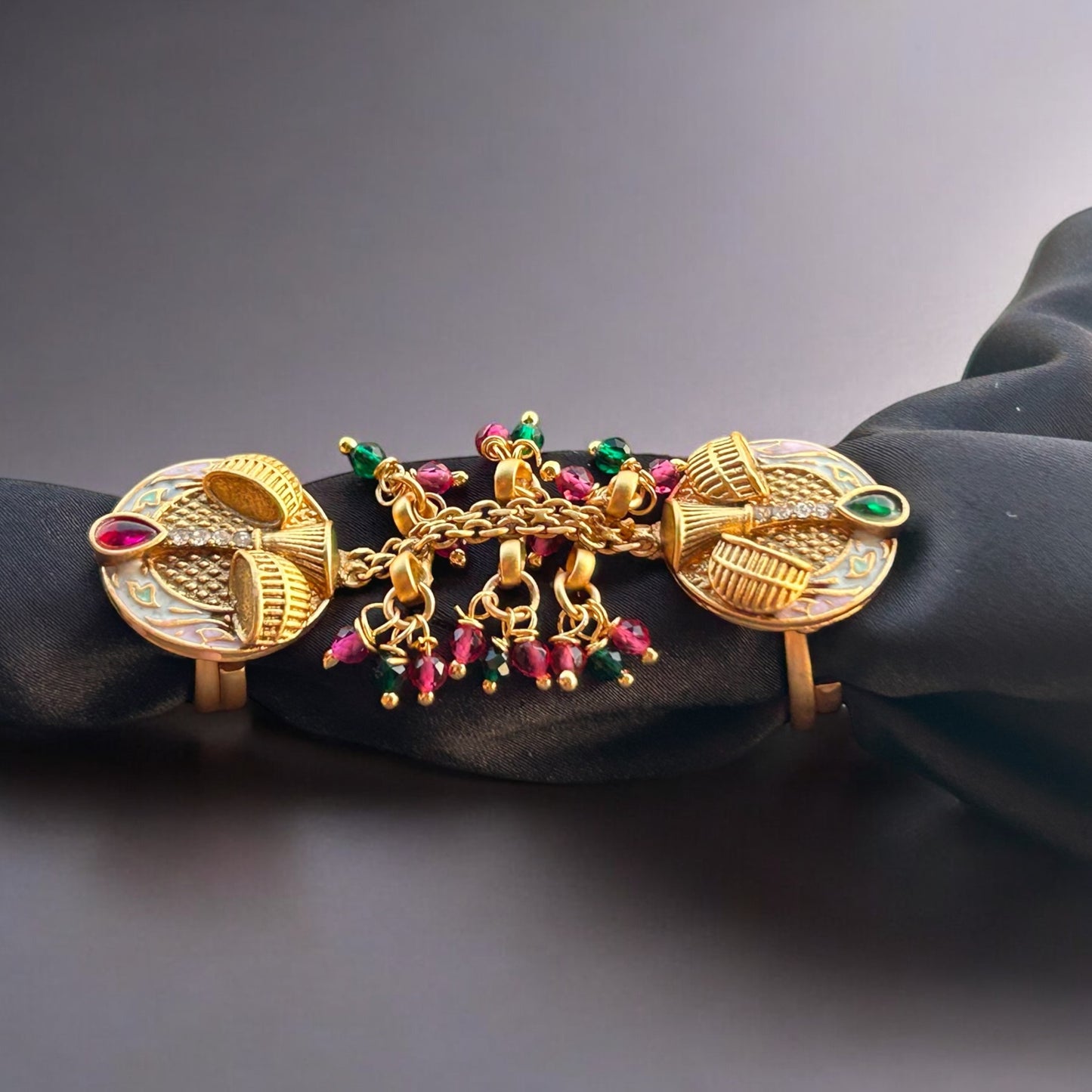 Royal Meenakari Dual Band Ring