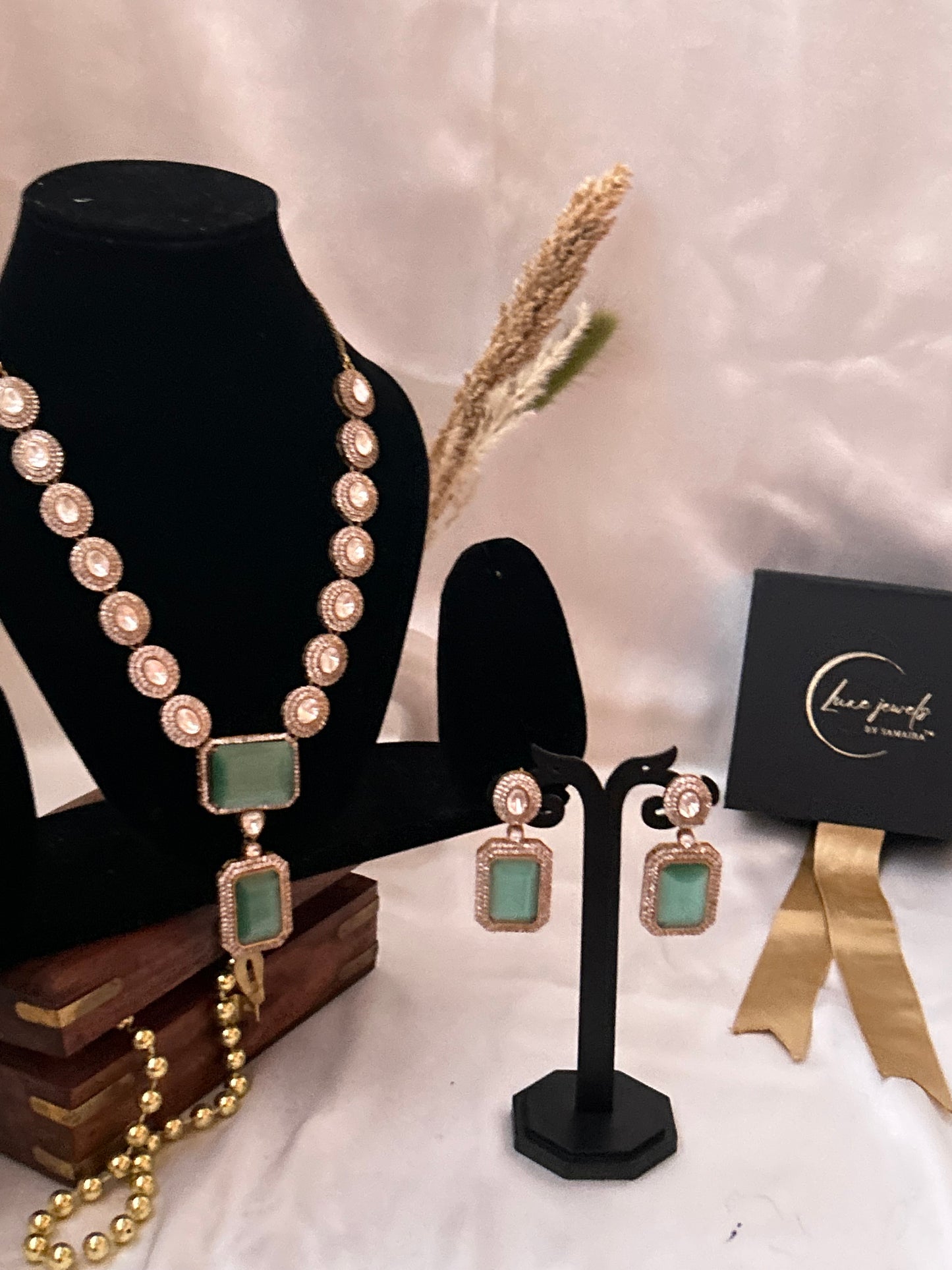 Zarina sea green necklaceset