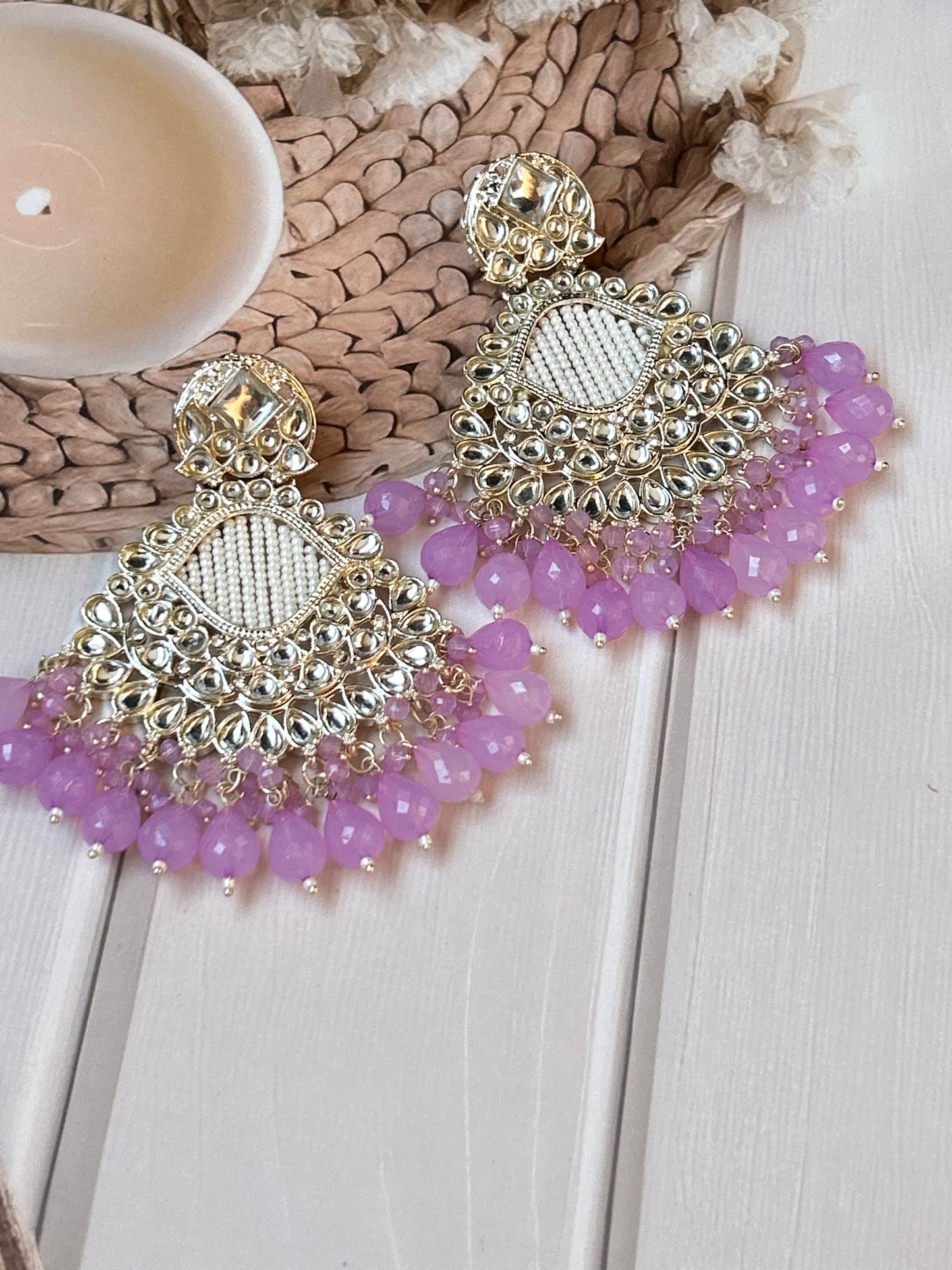 Arina lavender Chandbali