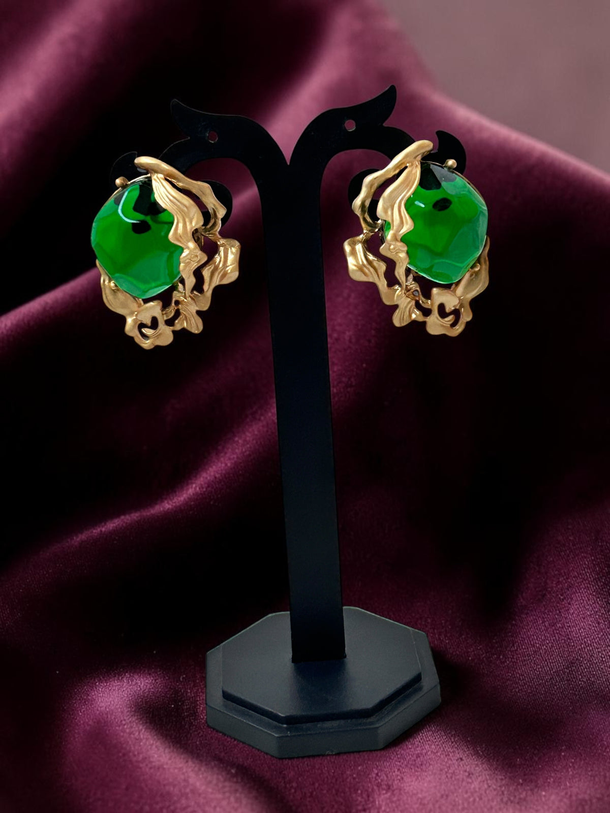Emerald Aurelia Stud Earrings
