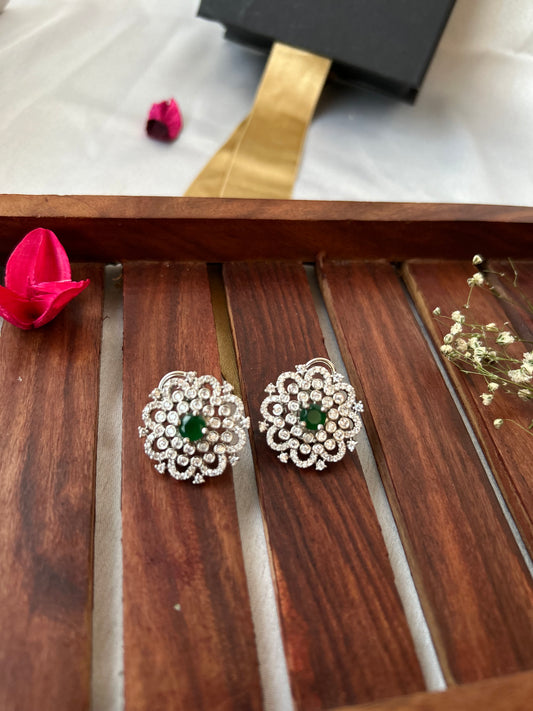 Nensi emerald  stud earrings