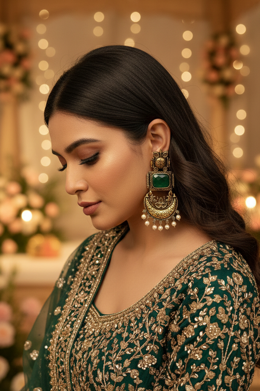 Aarna Green chandbali