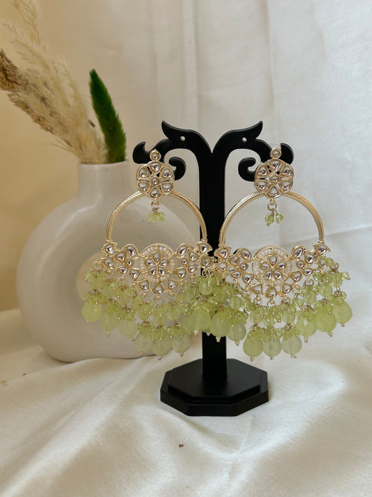 Heeral pista green  chanbali