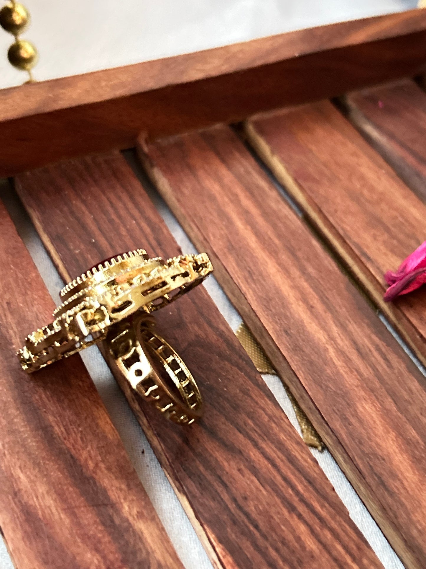 Regal red Statement Ring
