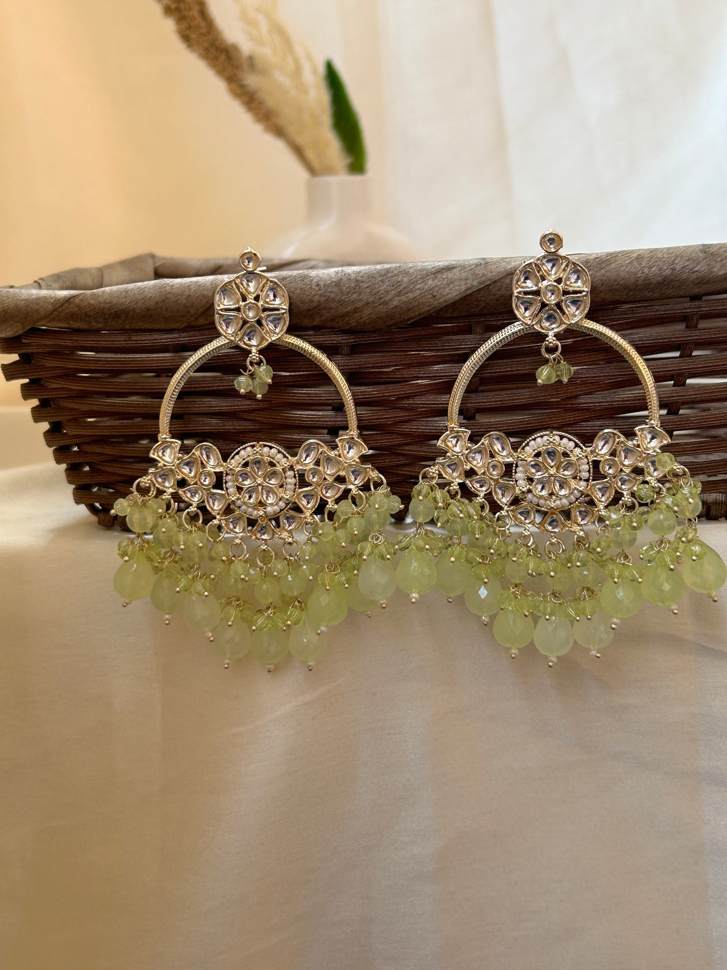 Heeral pista green  chanbali
